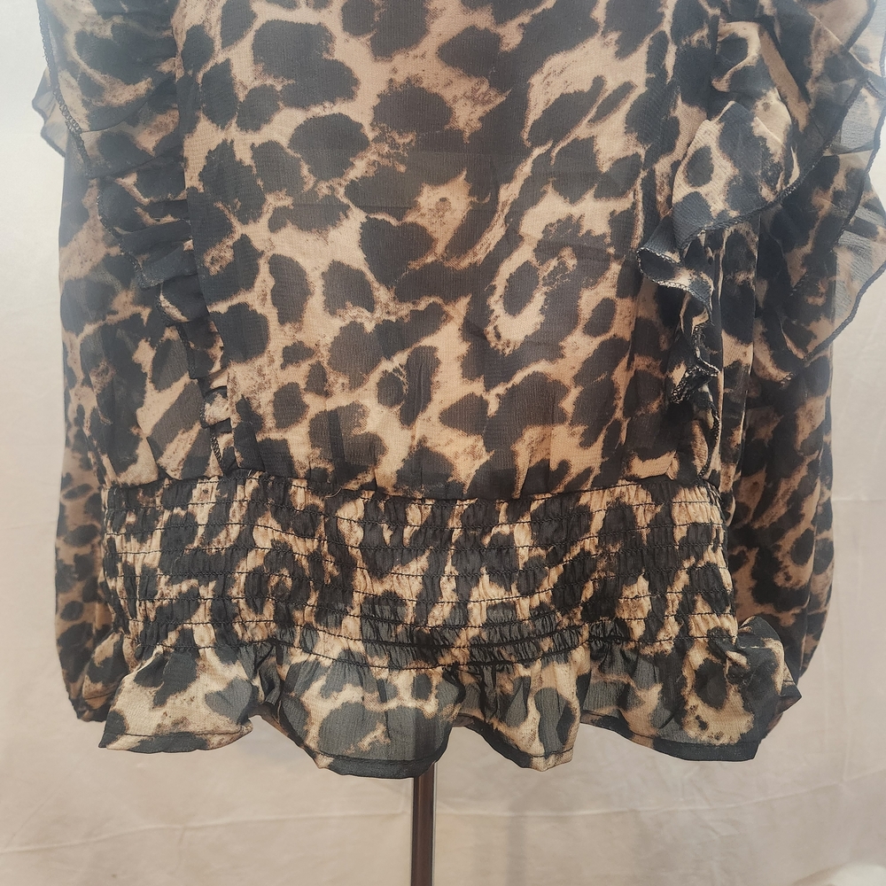 Truth Leopard Print Ruffle Top - Picture 4 of 8
